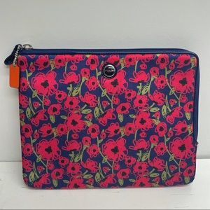 Coach Floral Print Padded Pouch / Tablet Holder